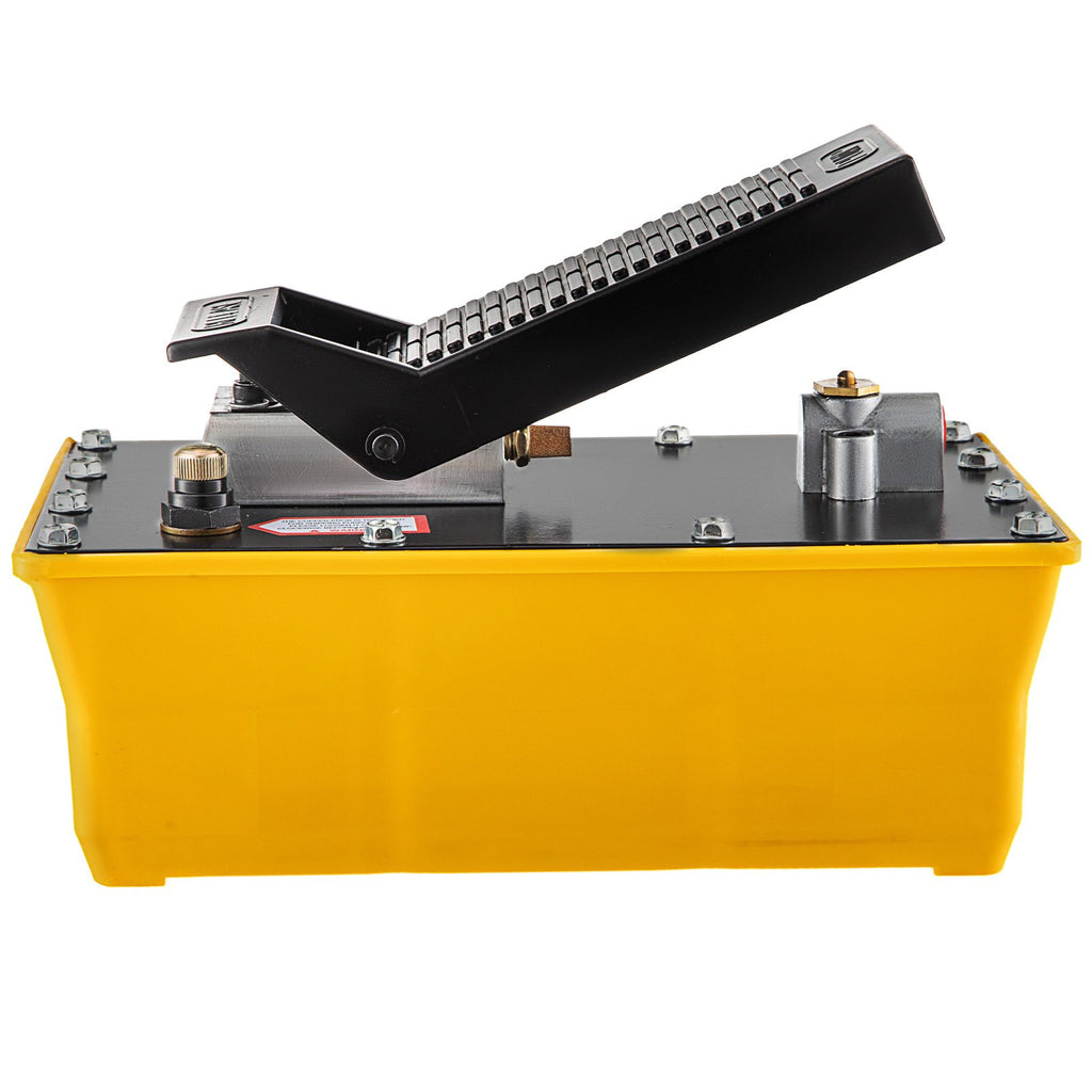 VEVOR Air Hydraulic Pump, 10,000 PSI Hydraulic Foot Pump, 0.6 Gal Reservoir Foot Operated Air/Hydraulic Pump, with Hose and Spray Gun for Heavy Machinery Rigging, Auto Repair, Auto Body Frame Machines
