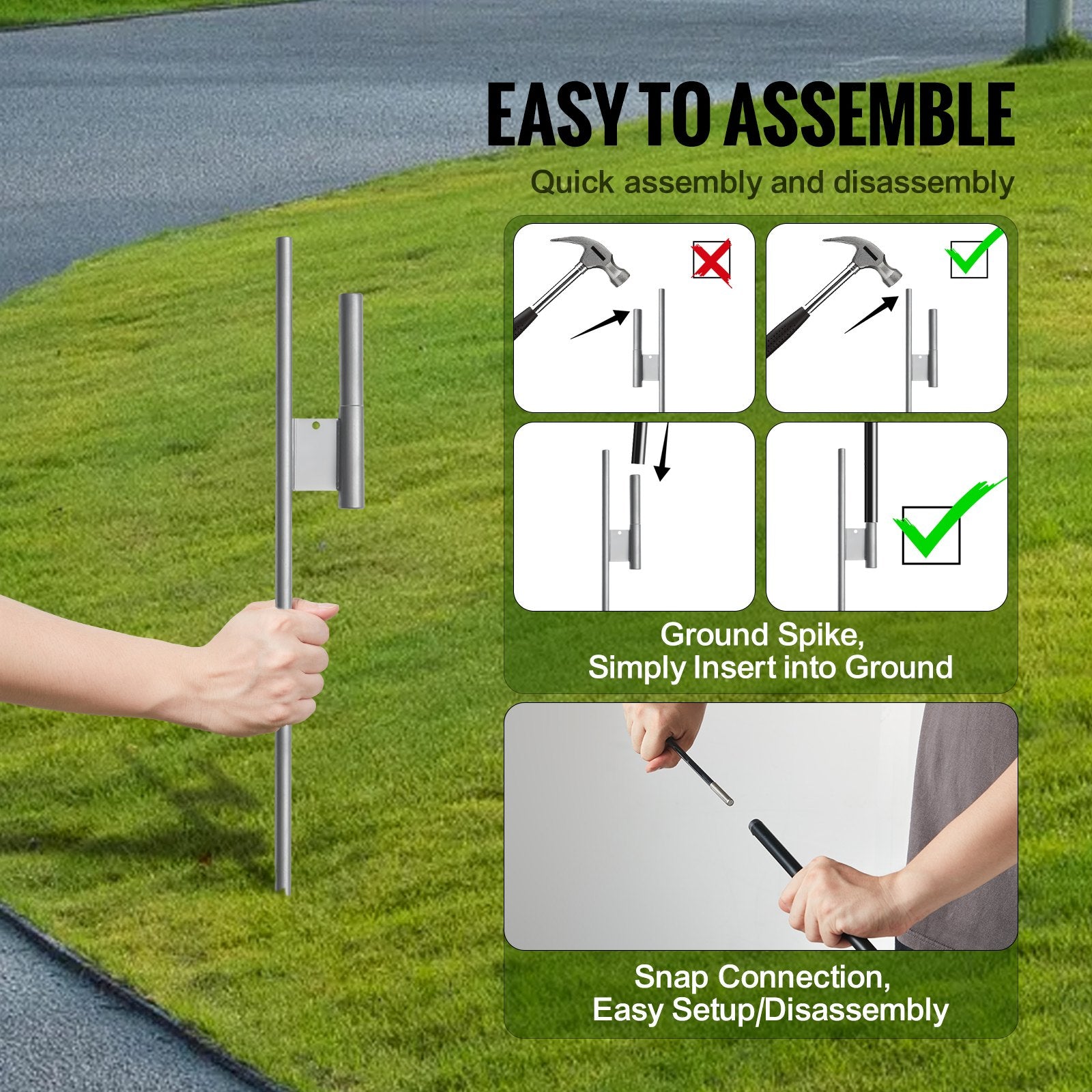 VEVOR Auto Repair Advertising Feather Flag Kit Swooper Flags and Poles 16.3 FT