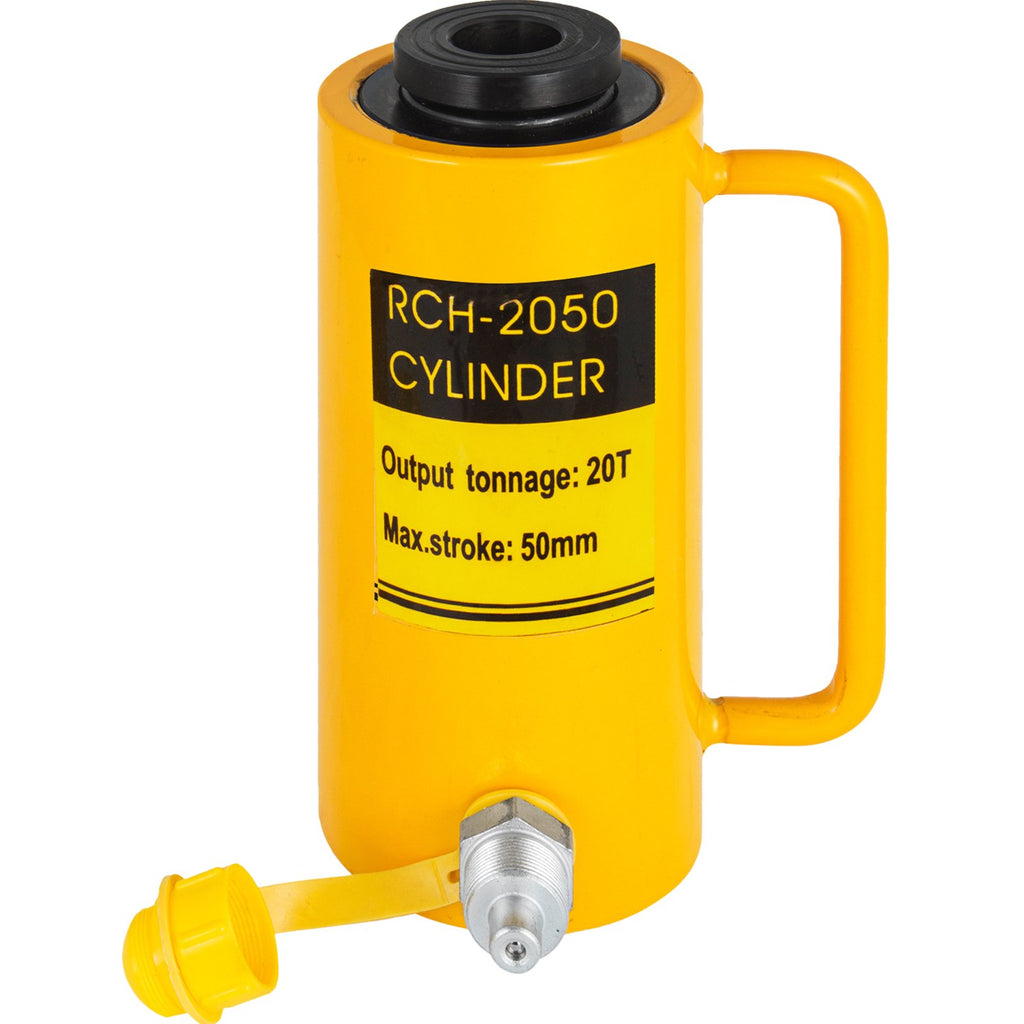 VEVOR 20T 2Inch Hydraulic Cylinder Jack Hollow Single Acting Hydraulic Ram Cylinder 50mm Hydraulic Lifting Cylinders (20T 2Inch Hollow)