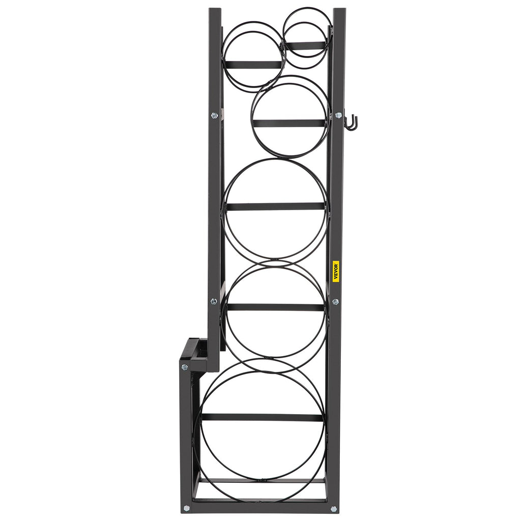 VEVOR Refrigerant Tank Rack Cylinder Tank Rack w/ 1*50lb 2*30lb &3 Small Bottles