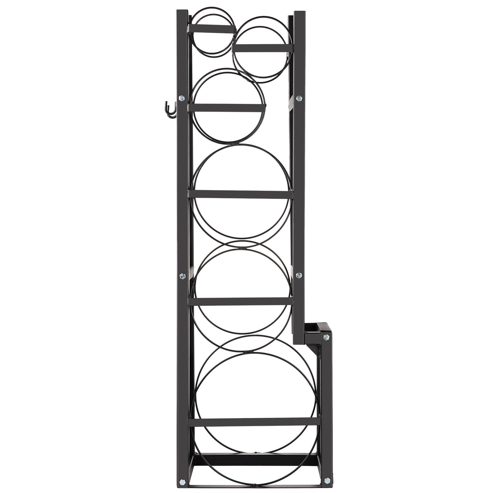 VEVOR Refrigerant Tank Rack Cylinder Tank Rack w/ 1*50lb 2*30lb &3 Small Bottles