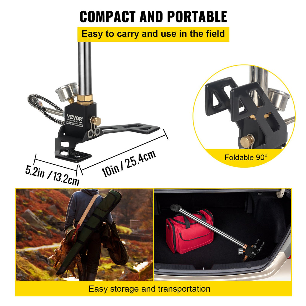 VEVOR High Pressure Hand Pump 3 Stage up to 4500 psi PCP Pump Safe and Convenient Airgun PCP Pump High Pressure Hand Pump for High Pressure Tires and Pre-Charged Pneumatic Airguns