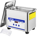 VEVOR 0.8L Professional Ultrasonic Cleaner 304 Stainless Steel Digital Lab Ultrasonic Cleaner with Timer for Jewelry Watch Glasses Circuit Board Dentures Small Parts Dental Instrument (0.8L)