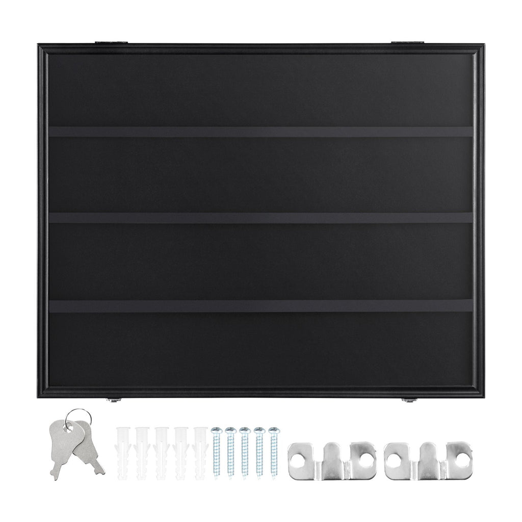VEVOR 36 Graded Sports Card Display Case, 775 x 617 x 55 mm, Baseball Card Display Frame with 98% UV Protection Clear View PC Glass, Lockable Wall Cabinet for Football Basketball Hockey Trading Card