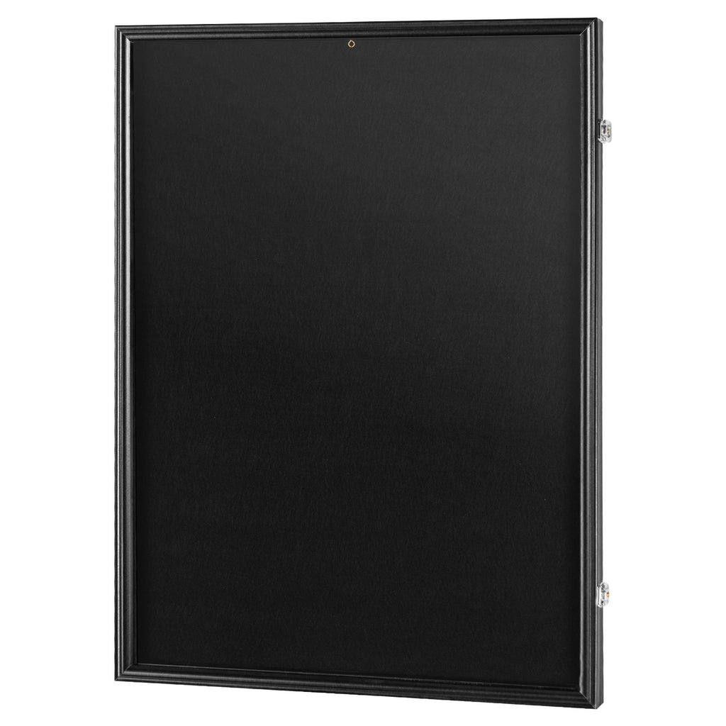 VEVOR Jersey Display Frame Case, 610 x 812 x 40 mm, Large Lockable Sport Jersey Shadow Box with 98% UV Protection PC Glass and Hangers, for Baseball Basketball Football Hockey Shirt and Uniform, Black