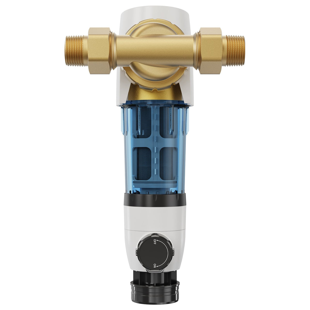 VEVOR Spin Down Filter, 40 Micron Whole House Sediment Filter for Well Water, 3/4" G-M + 1" G-M, 4 T/H High Flow Rate, for Whole House Water Filtration Systems, Well Water Sediment Filter
