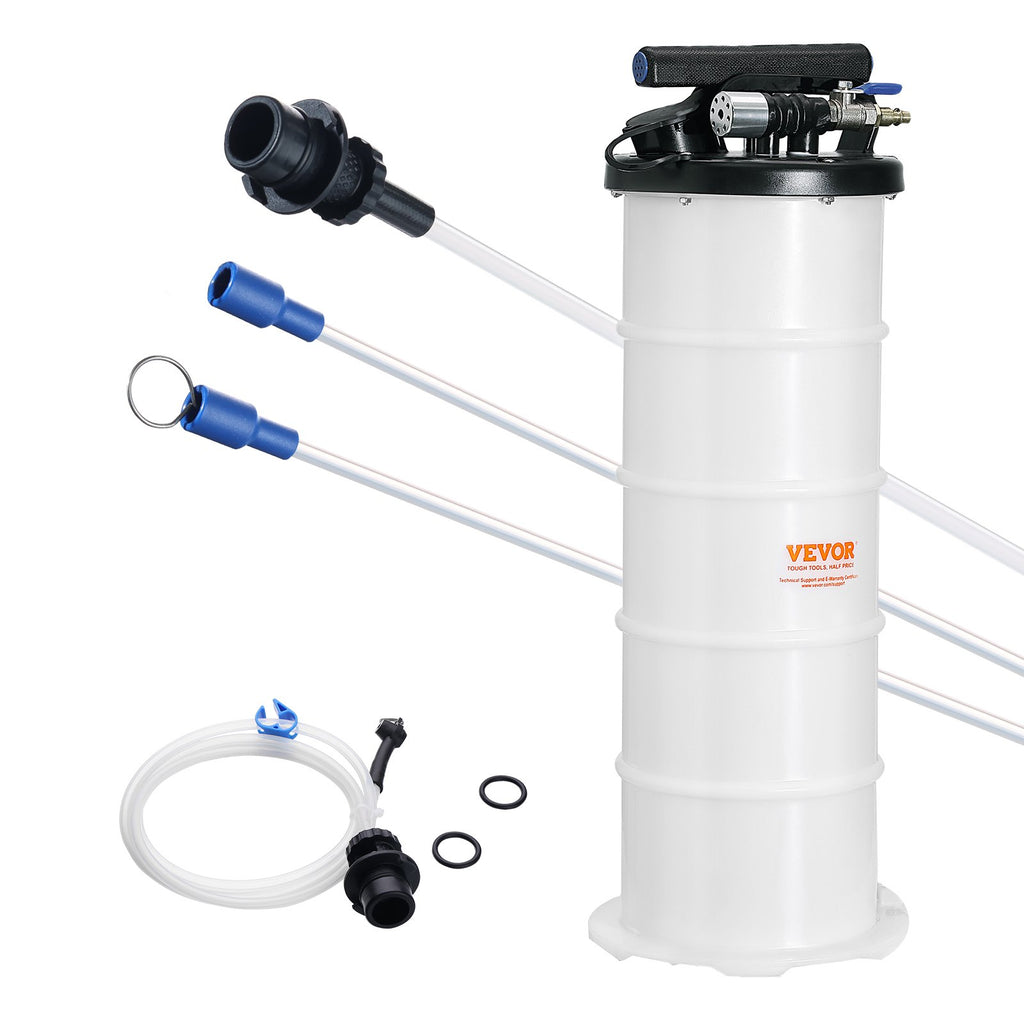 VEVOR Fluid Extractor, 6.5 Liters Capacity, Pneumatic/Manual Oil Changer Vacuum Fluid Extractor with Dipstick and Liquid Suction Hose, Oil Extractor Change Pump for Automotive Fluids Vacuum Evacuation
