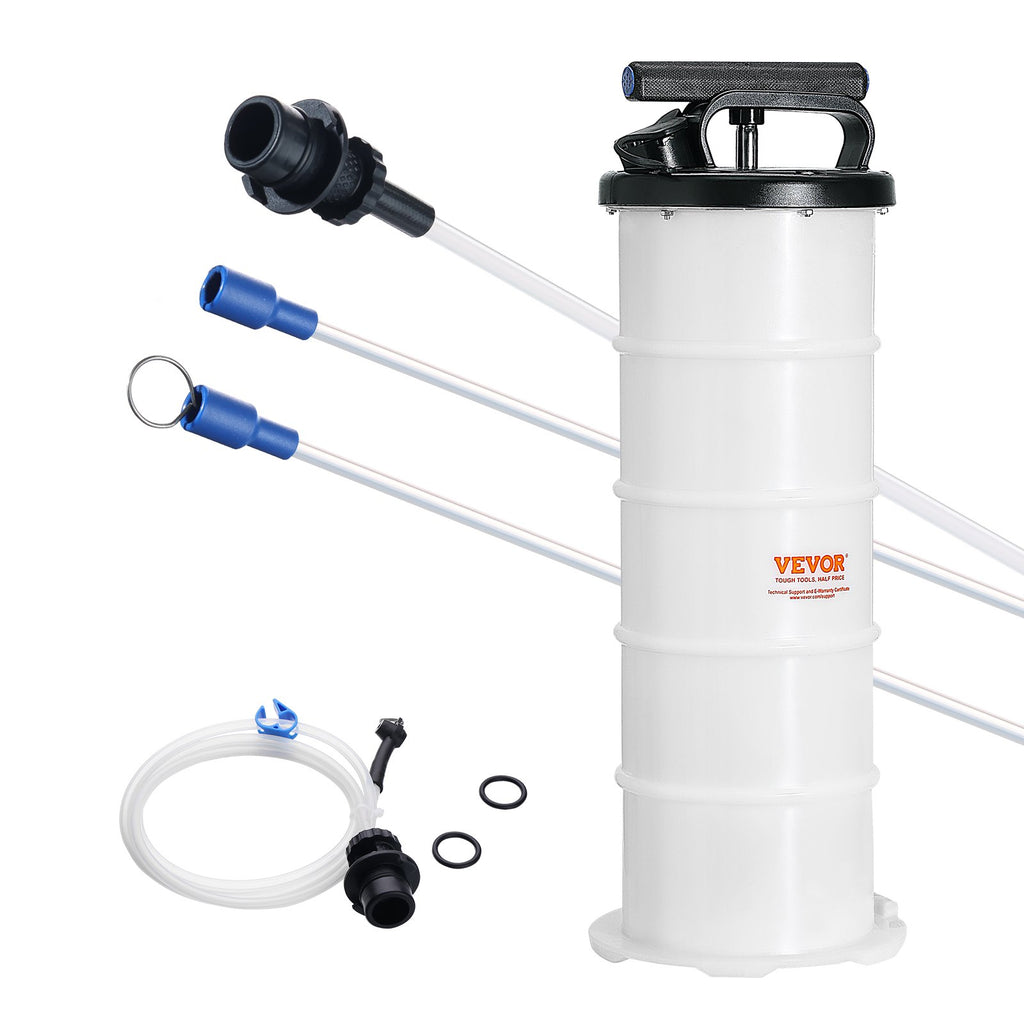 VEVOR Fluid Extractor, 6.5 Liters Capacity, Manual Hand-Operated Oil Changer Vacuum Fluid Extractor with Dipstick and Suction Hose, Oil Extractor Change Pump for Automotive Fluids Vacuum Evacuation