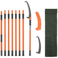 VEVOR Manual Pole Saw, 2.24 m-8.24 m Extendable Tree Pruner, Sharp Steel Blade High Branches Trimming, Manual Branch Trimmer with Lightweight 8 Fiberglass Handles, for Pruning Palms and Shrubs