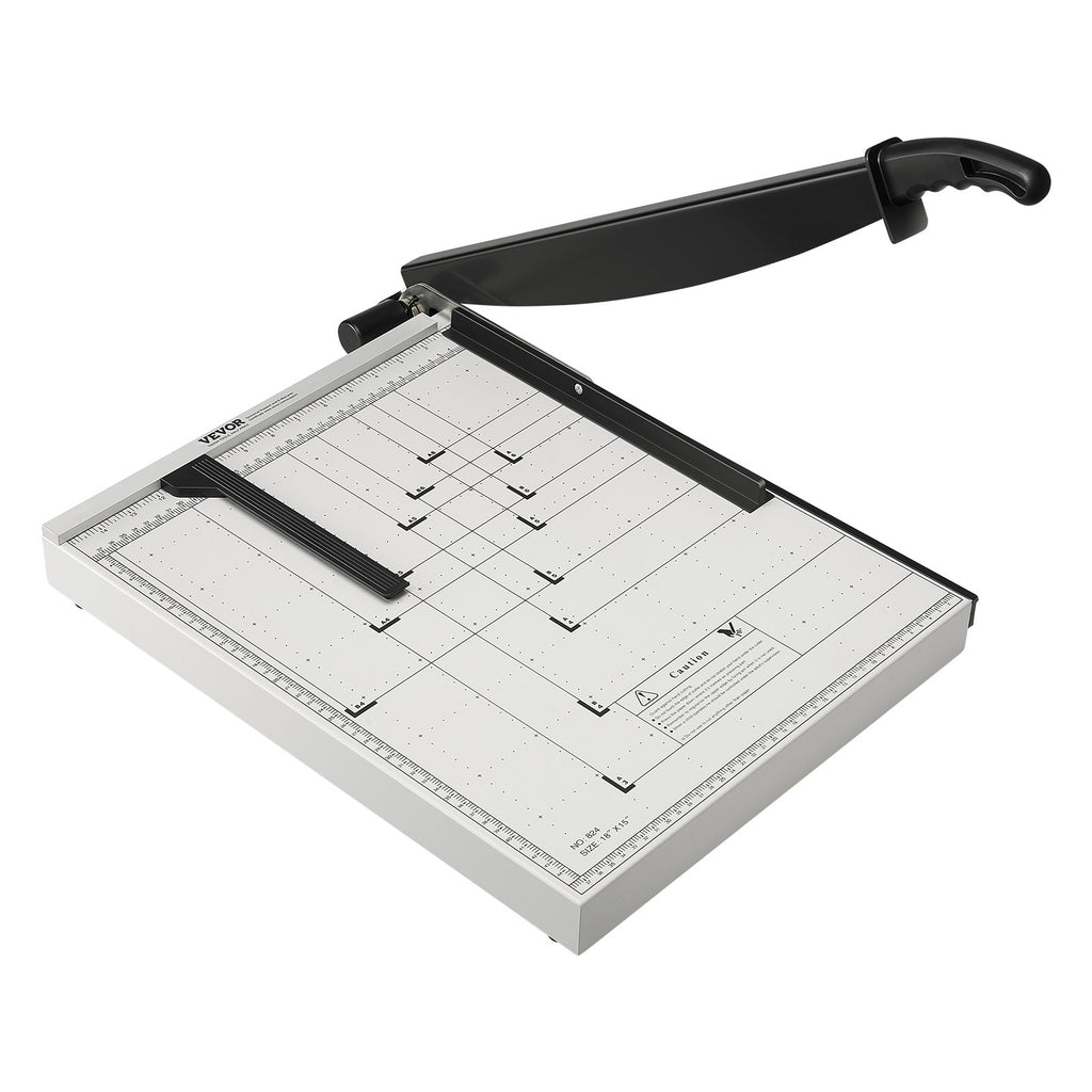 VEVOR Paper Cutter, Guillotine Trimmer, 457 mm Cut Length, 20 Sheets Capacity, Heavy Duty Guillotine Paper Cutter with Guard Rail/Blade Lock for Cardstock/Cardboard, Paper Trimmer for Home Office