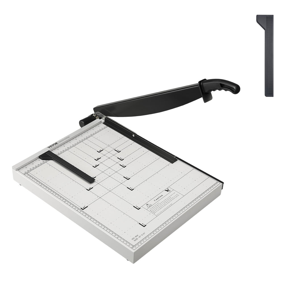VEVOR Paper Cutter, Guillotine Trimmer, 457 mm Cut Length, 20 Sheets Capacity, Heavy Duty Guillotine Paper Cutter with Guard Rail/Blade Lock for Cardstock/Cardboard, Paper Trimmer for Home Office
