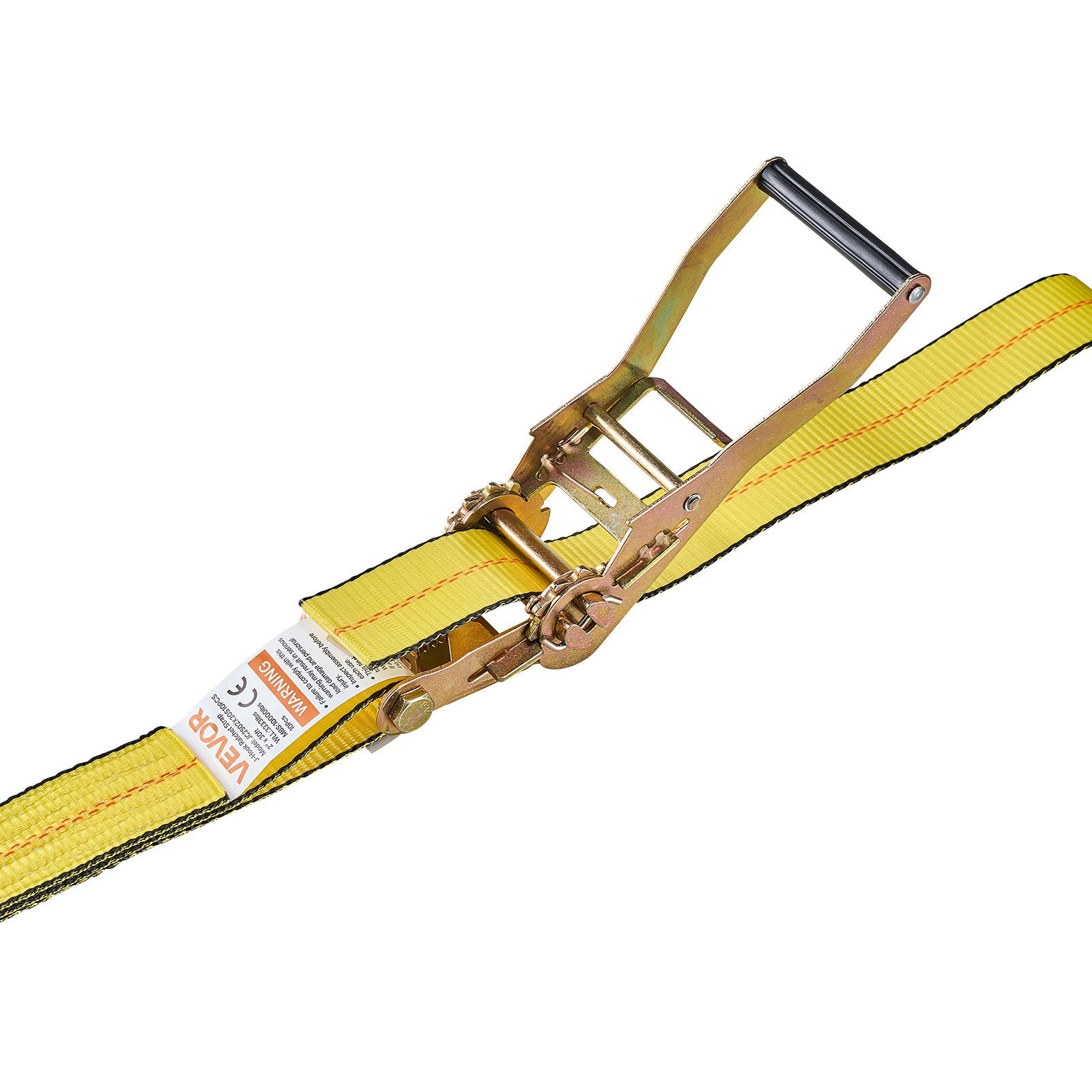 VEVOR Ratchet Straps, 50.8 mm x 9.1 m, Heavy Duty Tie Down Straps with Double J Hook, 4536 kg Break Strength, Carry Bag, Tie Down Ratcheting for Moving, Trailers, Motorcycles, Kayaks, Car Roof, 4 Pack