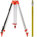 Vevor Super Combination 1.65m Aluminum Tripod + 5m Staff For Rotary Laser Leveltop