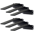 VEVOR Shelf Bracket, 31cmL x 10cmW x 4.5cmH 6 Pcs, Heavy Duty Floating Shelf Brackets, Brackets for Shelves, 5mm Thick Matte Black L Shelf Bracket,Steel Shelving Brackets with 72.6 kg Load Capacity