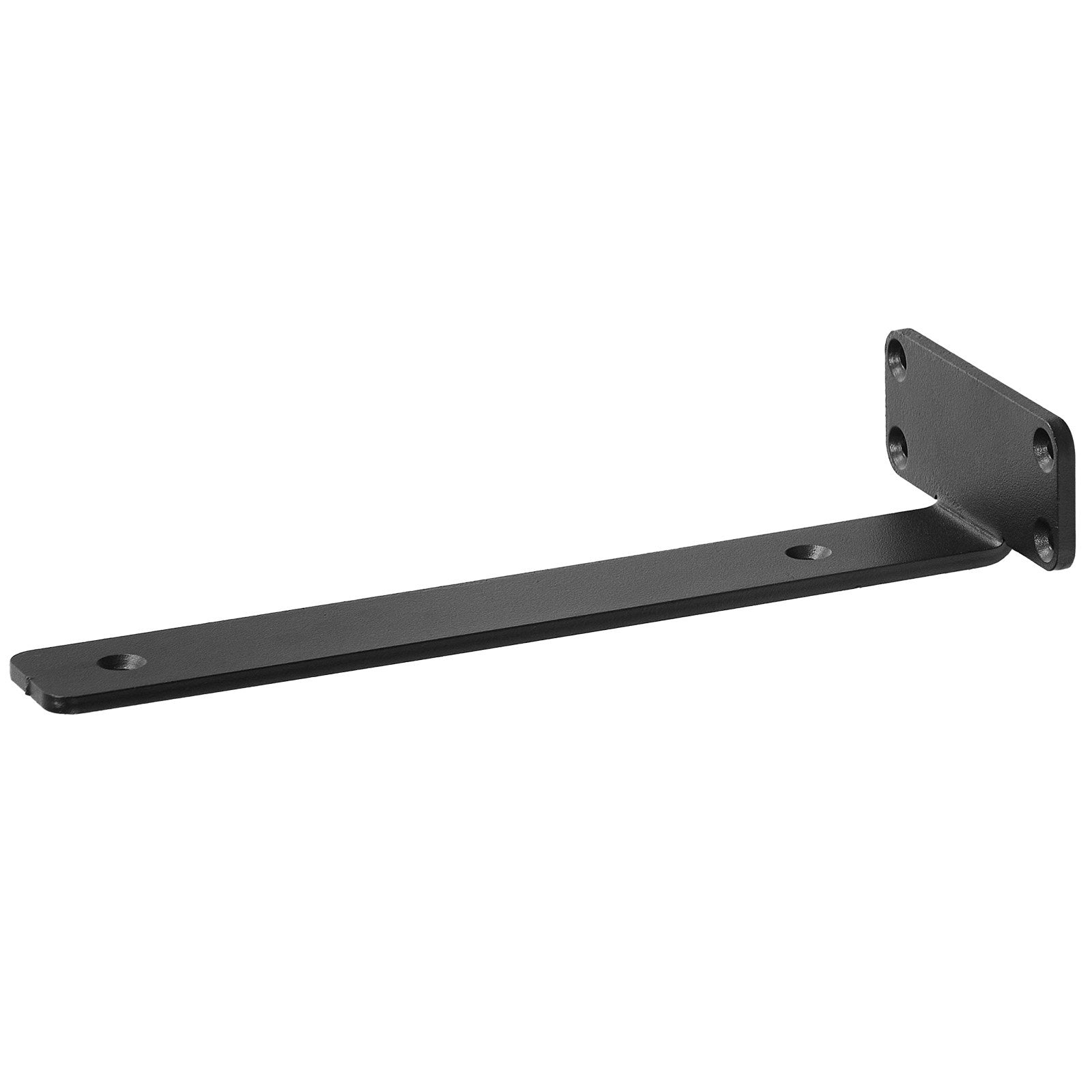 VEVOR Shelf Bracket, 31cmL x 10cmW x 4.5cmH 6 Pcs, Heavy Duty Floating Shelf Brackets, Brackets for Shelves, 5mm Thick Matte Black L Shelf Bracket,Steel Shelving Brackets with 72.6 kg Load Capacity