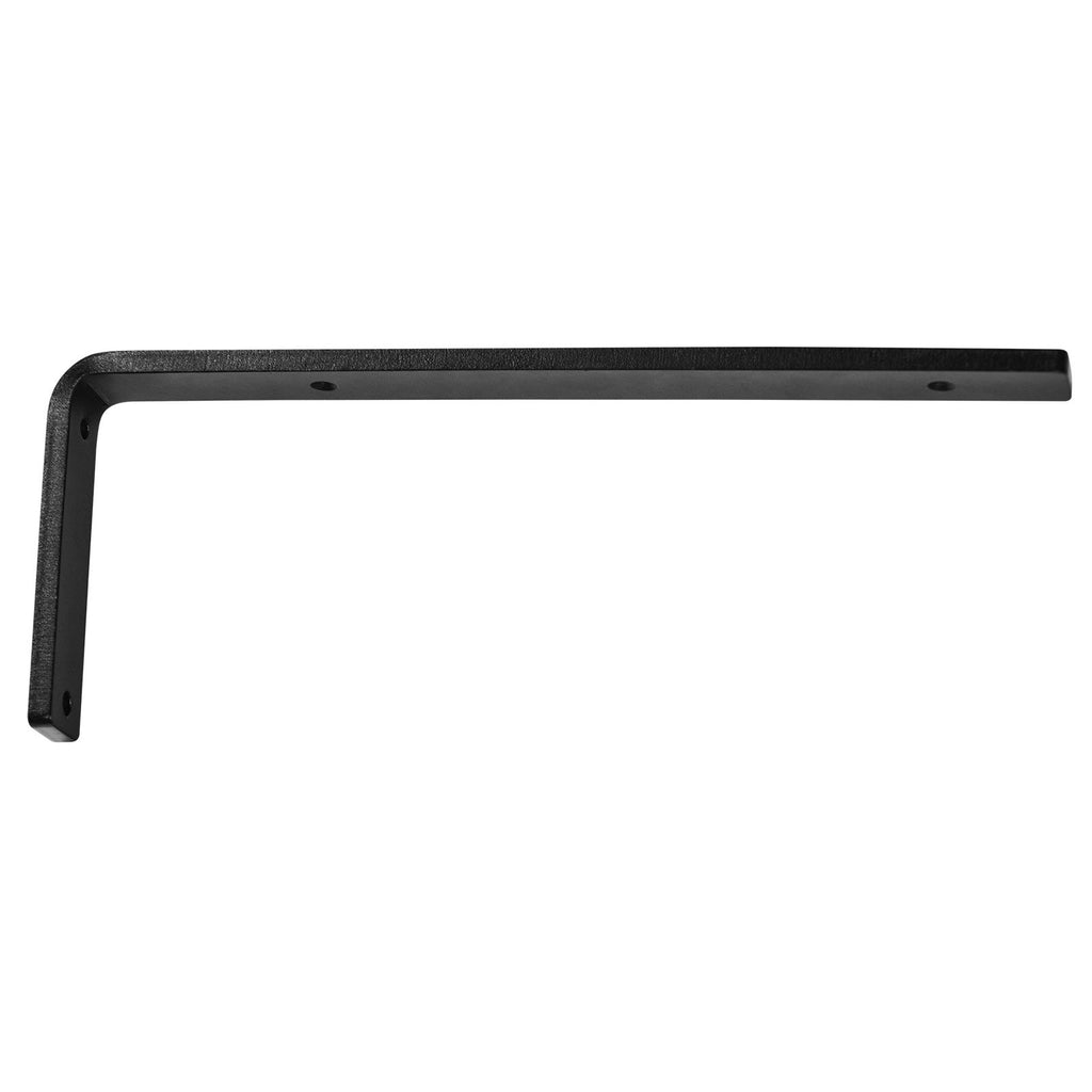 VEVOR Shelf Bracket, 41 x 15.5 cm 4 Pcs, Heavy Duty Floating Shelf Brackets, Brackets for Shelves, 10mm Thick Matte Black L Shelf Bracket,Steel Shelving Brackets with 72.6 kg Load Capacity