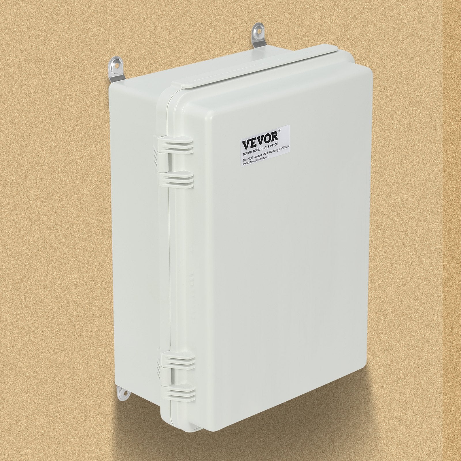 VEVOR Outdoor Electrical Junction Box, 430 x 330 x 180 mm, ABS Plastic Electrical Enclosure Box with Hinged Cover Stainless Steel Latch, IP67 Dustproof Waterproof for Outdoor Electrical Projects, 17 x 13 x 7 inch