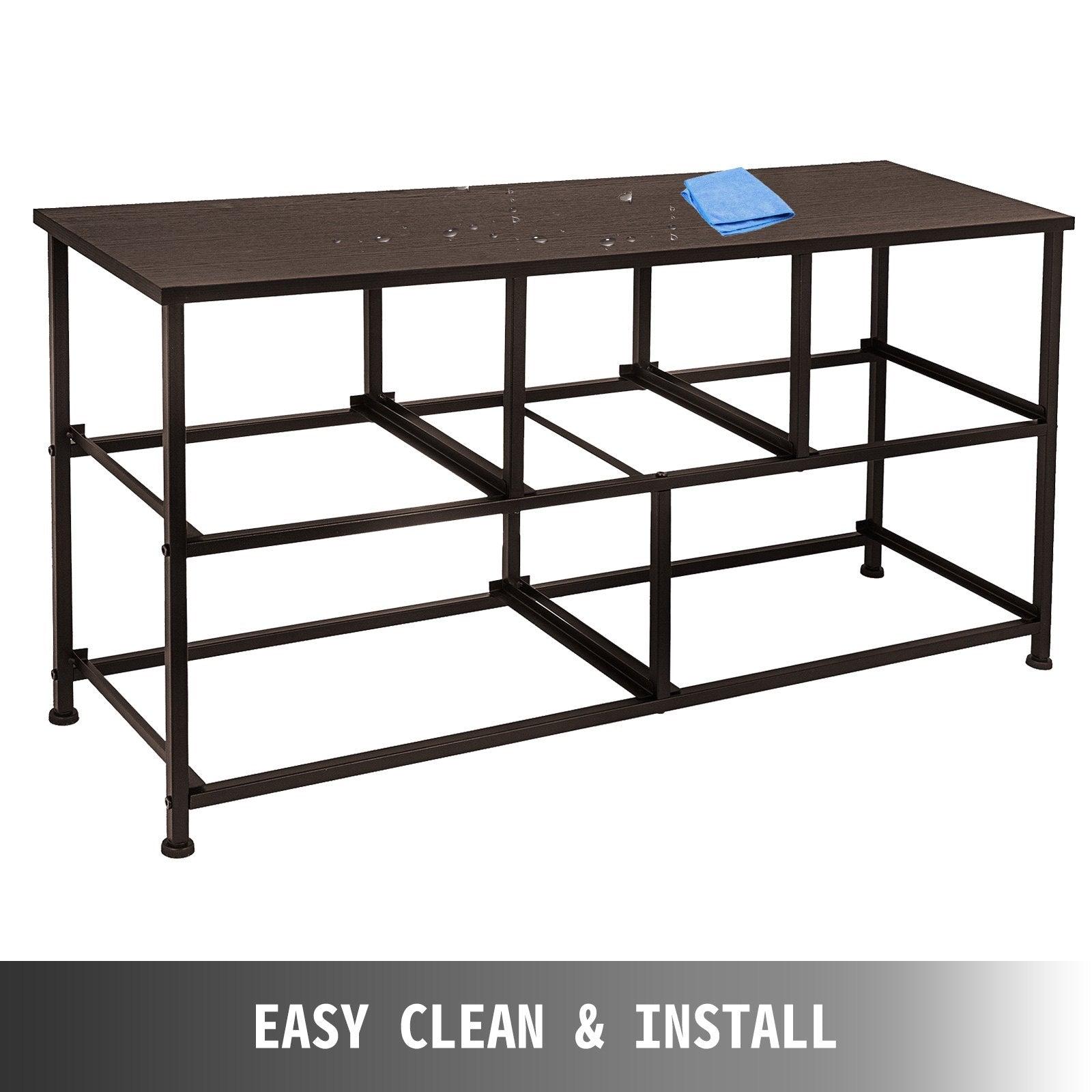 VEVOR Dresser Storage Tower with 5 Fabric Drawer Steel Frame Storage Cabinet Bin Storage Organizer Unit Fabric Cube Dresser Chest Cabinet Coffee Wide (Coffee/Wide)