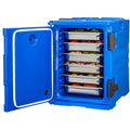 VEVOR Insulated Food Pan Carrier, 90L Hot Box for Catering, Food Box Carrier with Double Buckles, Front Loading Food Warmer with Handles, Stackable End Loader for Restaurant, Canteen