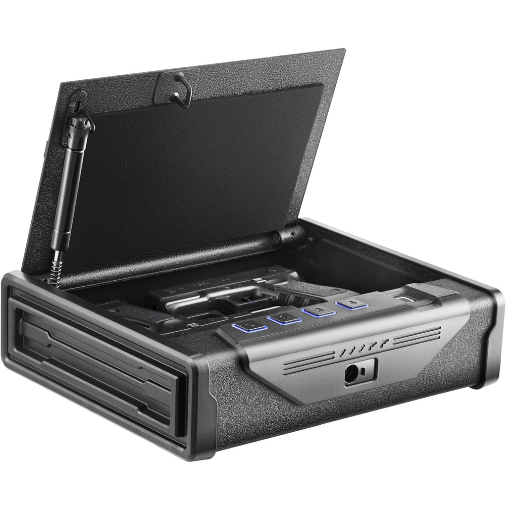 VEVOR Gun Safe for Pistols Biometric Gun Safe with 3 Access Ways for 2 Pistols