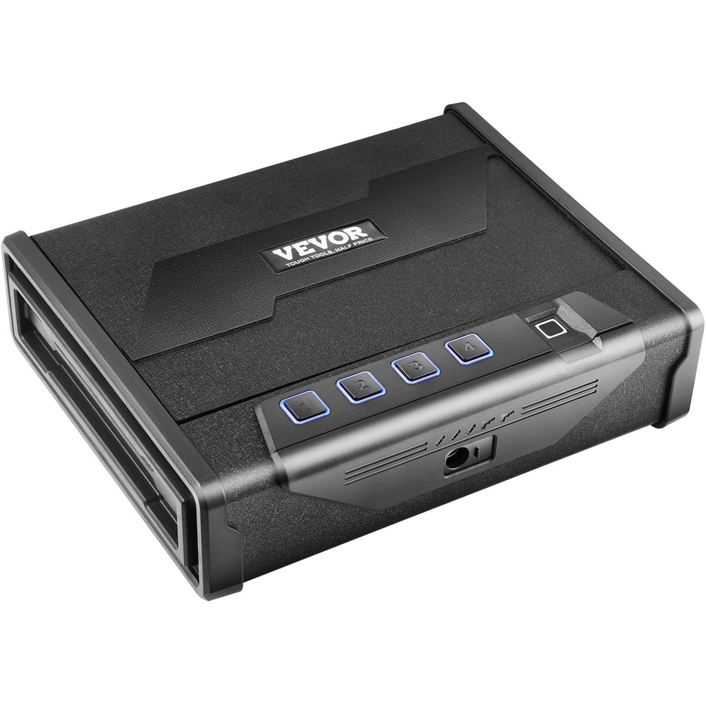 VEVOR Gun Safe for Pistols Biometric Gun Safe with 3 Access Ways for 2 Pistols