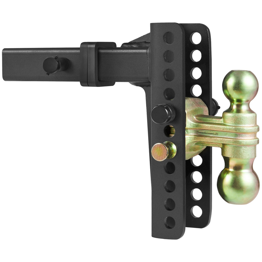 VEVOR Adjustable Trailer Hitch, 203.2 mm Drop & 165.1 mm Rise Hitch Ball Mount with 50.8 mm Receiver, Solid Tube, 6350 kg GTW, 50.8 m and 58.7 mm 45# Steel Tow Balls with Key Lock for Truck Towing