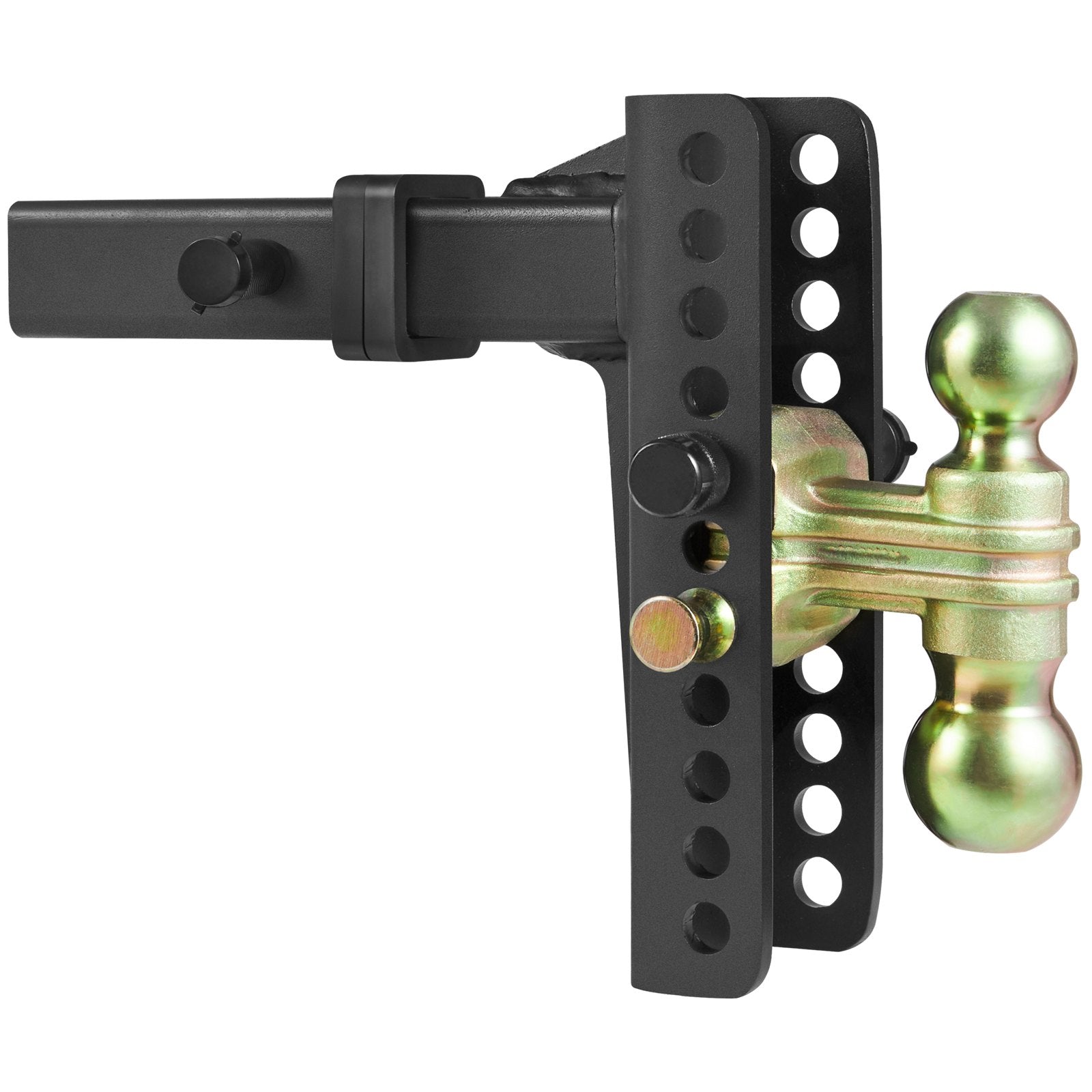 VEVOR Adjustable Trailer Hitch, 203.2 mm Drop & 165.1 mm Rise Hitch Ball Mount with 50.8 mm Receiver, Solid Tube, 6350 kg GTW, 50.8 m and 58.7 mm 45# Steel Tow Balls with Key Lock for Truck Towing