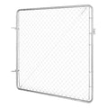 VEVOR Chain Link Fence Gate, 70 x 72 in, Adjustable Chain Link Fence Panel, Fit 3 ft (W) x 4 ft (H) Garden Fence Gate Opening, Rust-Resistant Galvanized Fencing Gate for Farm Posts Not Included