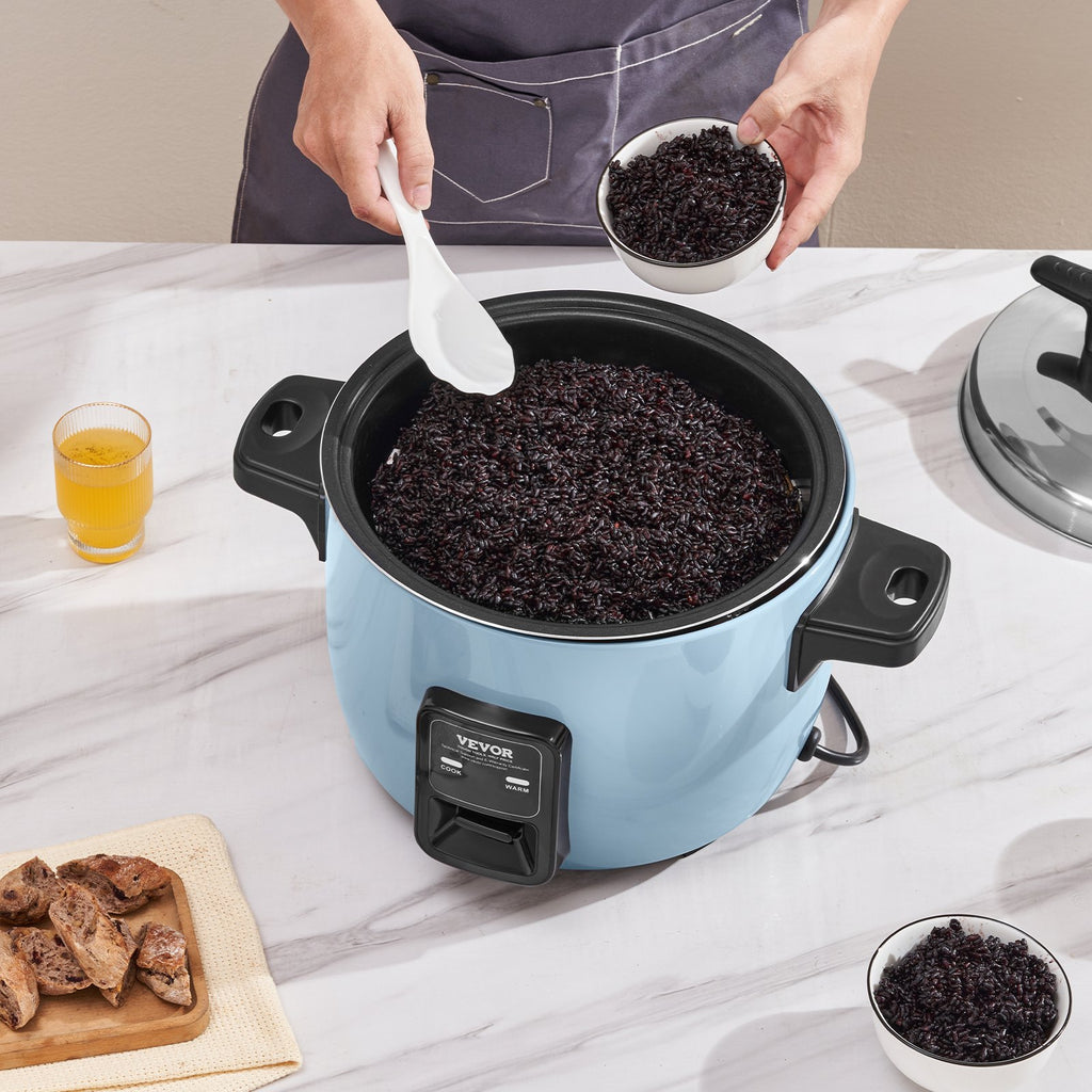VEVOR Commercial Rice Cooker, 40-Cup Rice Cooker, 8 Liter Large Rice Cooker and Warmer with Nonstick Inner Pot, Fast Cooking and 24-Hour Keep Warm, with Rice Cup and Paddle, for Restaurant