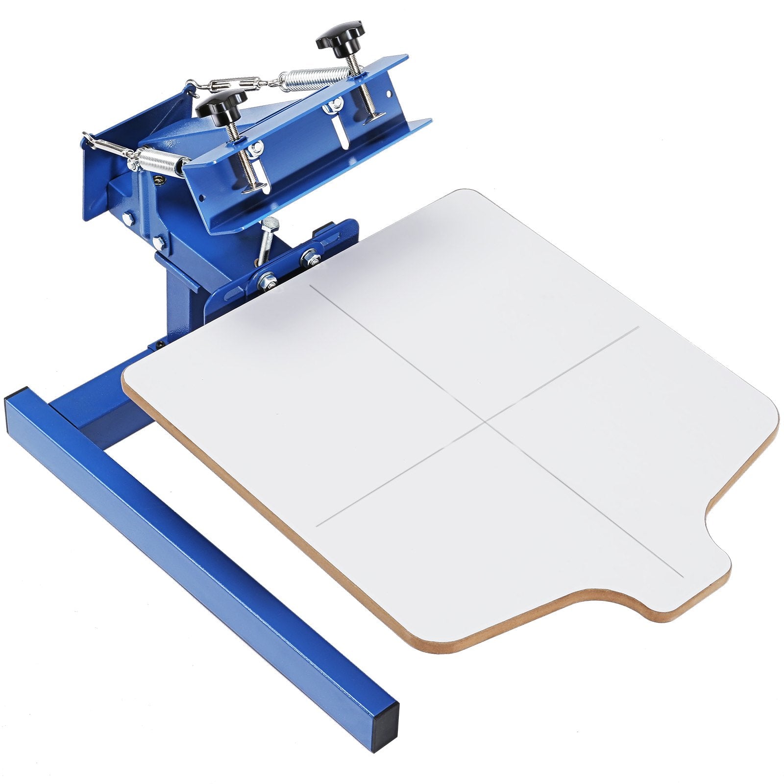 VEVOR Screen Printing Machine, 1 Color 1 Station Silk Screen Printing Press, 21.2x17.7in / 54x45cm Screen Printing Press, Double-layer Positioning Pallet, Adjustable Tension for T-shirt DIY Printing