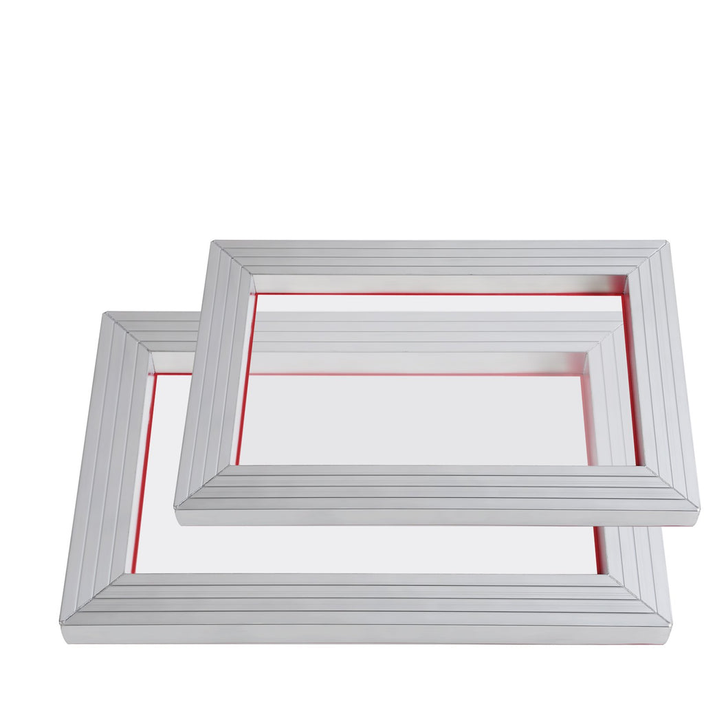 VEVOR Screen Printing Kit, 2 Pieces Aluminum Silk Screen Printing Frames20.3 x 25.4/25.4 x 35.6cm 110 Count Mesh, 2 Tapes and Screen Printing Squeegees and Transparency Films for T-shirts DIY