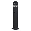 VEVOR Cigarette Butt Receptacle, Weatherproof Cigarette Butt Container with 4 Disposal Openings  & Top Cover, Freestanding Outdoor Cigarette Butt Disposal for Garden, Office, Restaurant, Hotel, Black