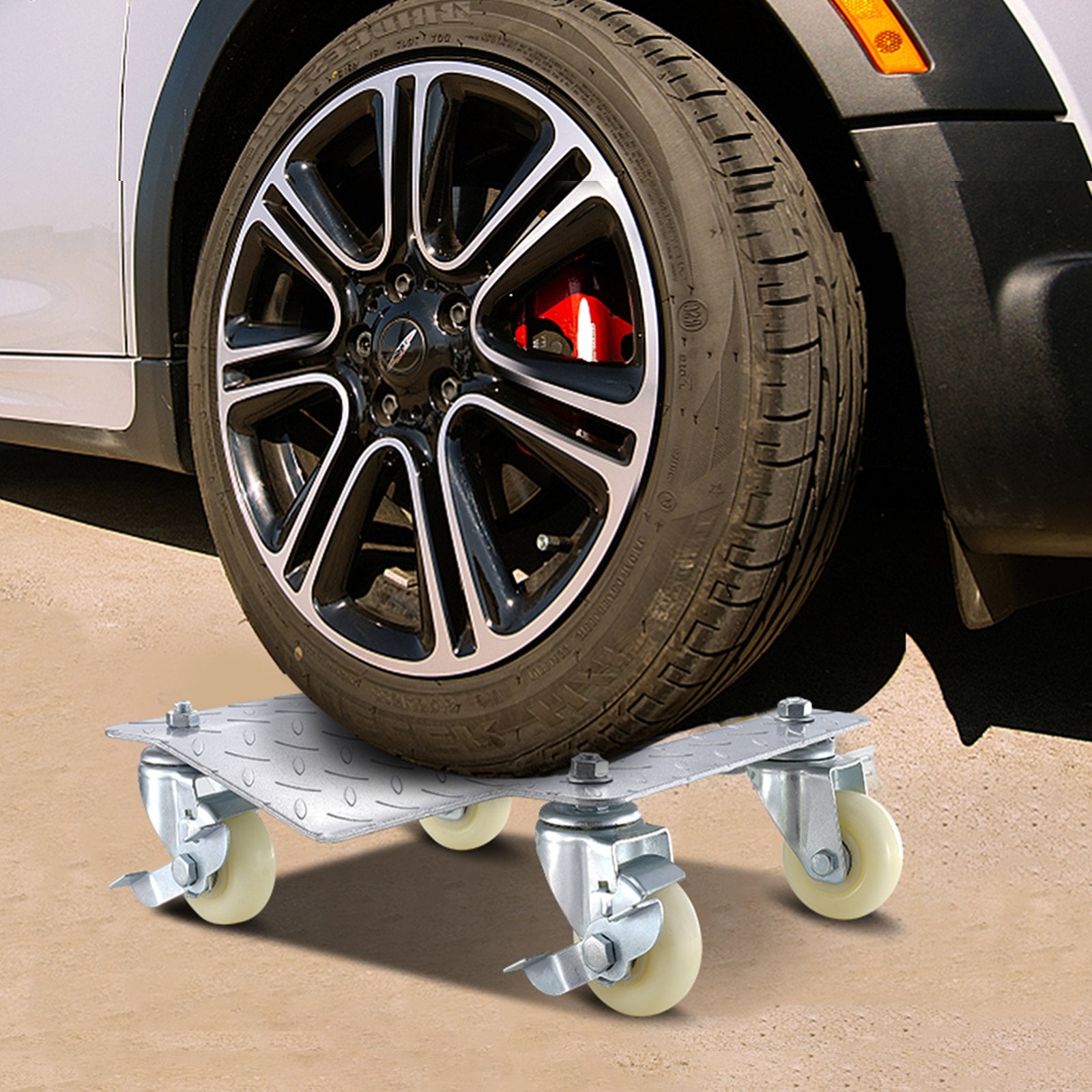 VEVOR 2 Pcs Tire Wheel Dollies 12"X16" Platform Size Wheel Car Dolly 3" Caster Wheel Dolly for Vehicle Car Auto Repair (2 Pcs)