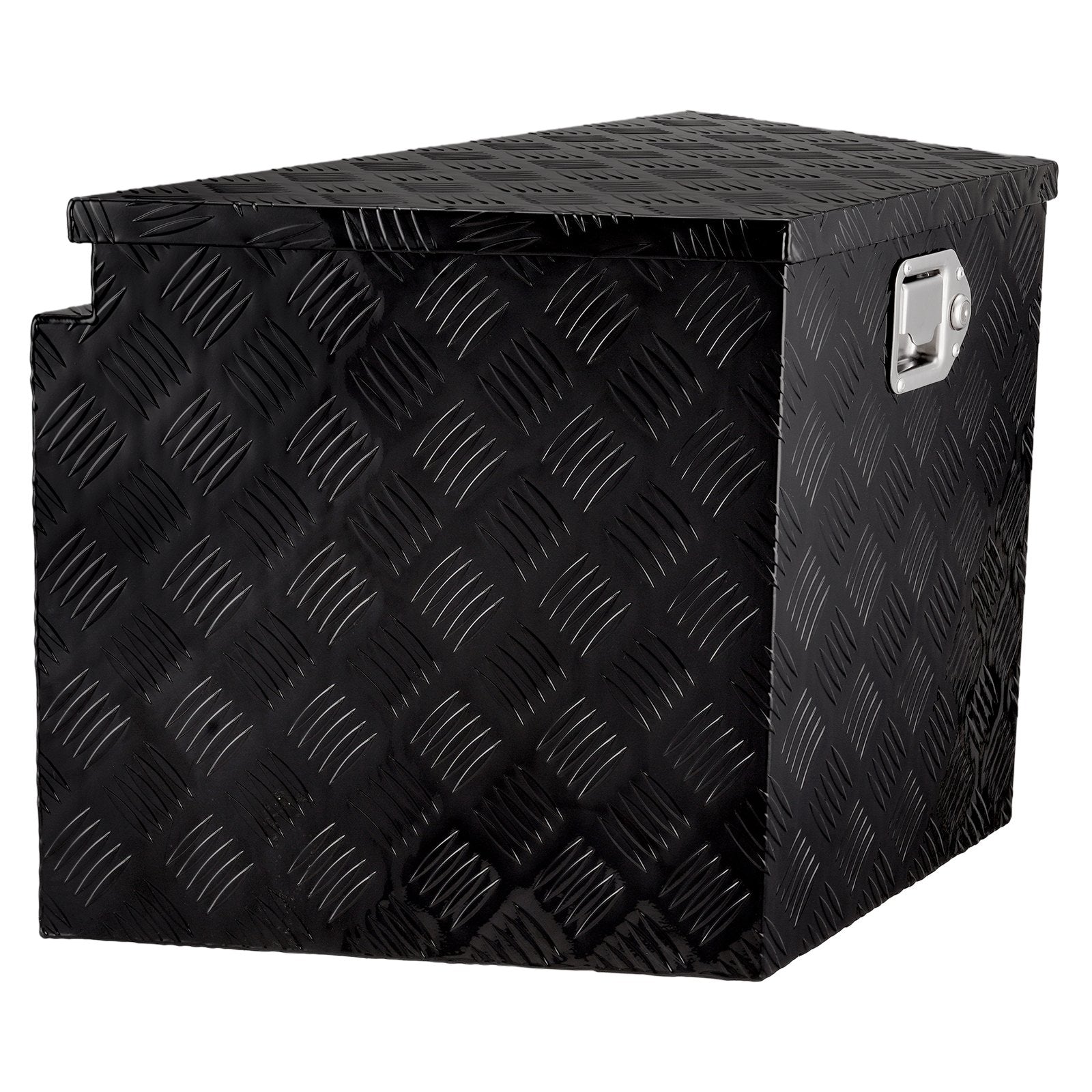 VEVOR Trailer Tongue Box, Aluminum Alloy Diamond Plate Tongue Box Tool Chest, Heavy Duty Trailer Box Storage with Lock and Keys, for Pickup Truck, RV, Trailer, 737 x 410 x 460 mm/29x16.5x18inch