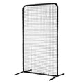VEVOR I Screen Baseball for Batting Cage, 7x4 ft Baseball Softball Safety Screen, Body Protector Portable Batting Screen with Carry Bag & Ground Stakes, Heavy Duty Pitching Net for Pitchers Protection
