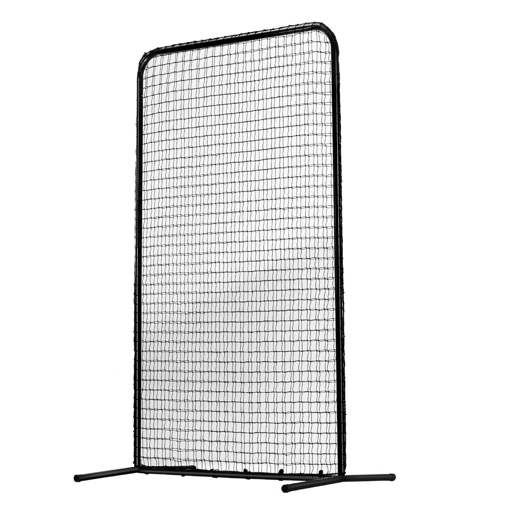 VEVOR I Screen Baseball for Batting Cage, 7x4 ft Baseball Softball Safety Screen, Body Protector Portable Batting Screen with Carry Bag & Ground Stakes, Heavy Duty Pitching Net for Pitchers Protection