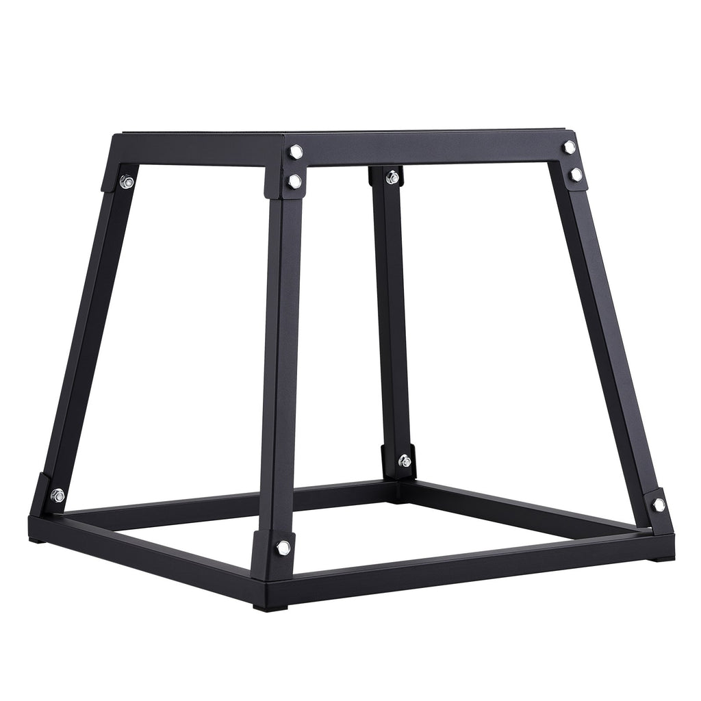 VEVOR Plyometric Jump Box, 18 Inch Plyo Box, Steel Plyometric Platform and Jumping Agility Box, Anti-Slip Fitness Exercise Step Up Box for Home Gym Training, Conditioning Strength Training, Black