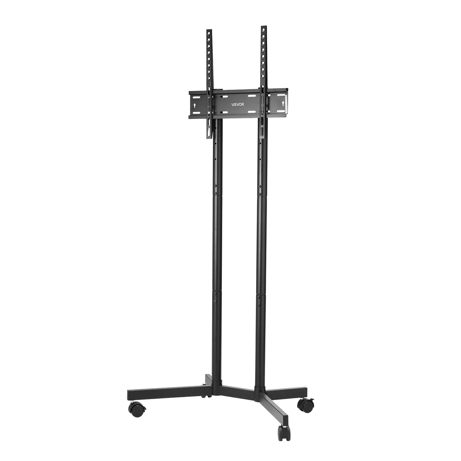 VEVOR Rolling TV Stand, Mobile TV Cart for 32-65 Inch Screens, Height Adjustable, Portable Monitor Stand with Wheels Holds up to 40 kg for Living Room, Bedroom, Office, Outdoor, Max VESA 400x400mm
