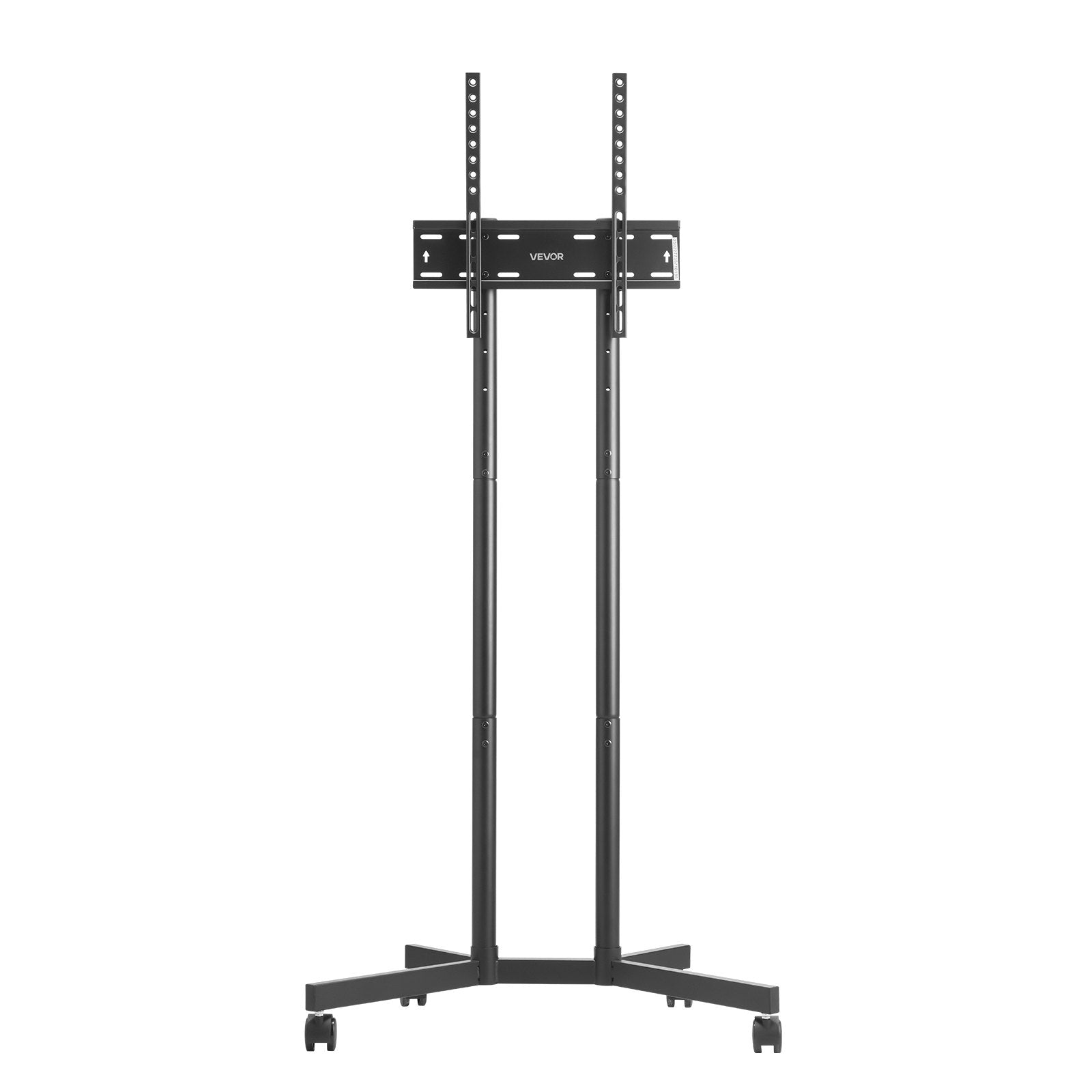 VEVOR Rolling TV Stand, Mobile TV Cart for 32-65 Inch Screens, Height Adjustable, Portable Monitor Stand with Wheels Holds up to 40 kg for Living Room, Bedroom, Office, Outdoor, Max VESA 400x400mm