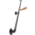 VEVOR Pipe Stair Handrail, 1.8m Staircase Handrail, 200KG Load Capacity Carbon Steel Pipe Handrail, Industrial Pipe Handrail with Wall Mount Support, Round Corner Wall Handrailings for Indoor, Outdoor
