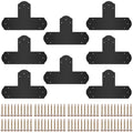 VEVOR Black T Mending Plate T-shape 8 PCs 6" Flat Connector Post to Beam Bracket