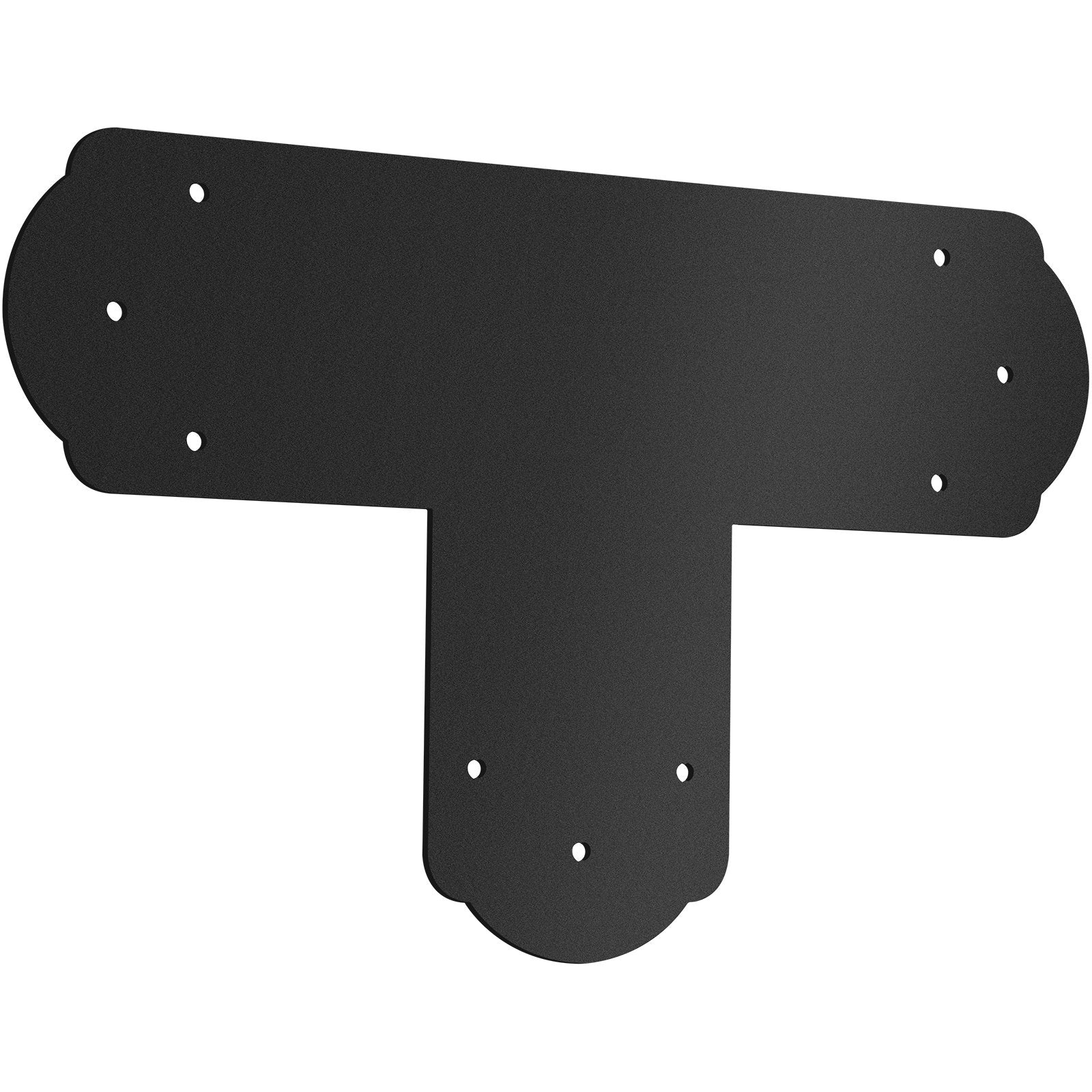 VEVOR Black T Mending Plate T-shape 8 PCs 6" Flat Connector Post to Beam Bracket