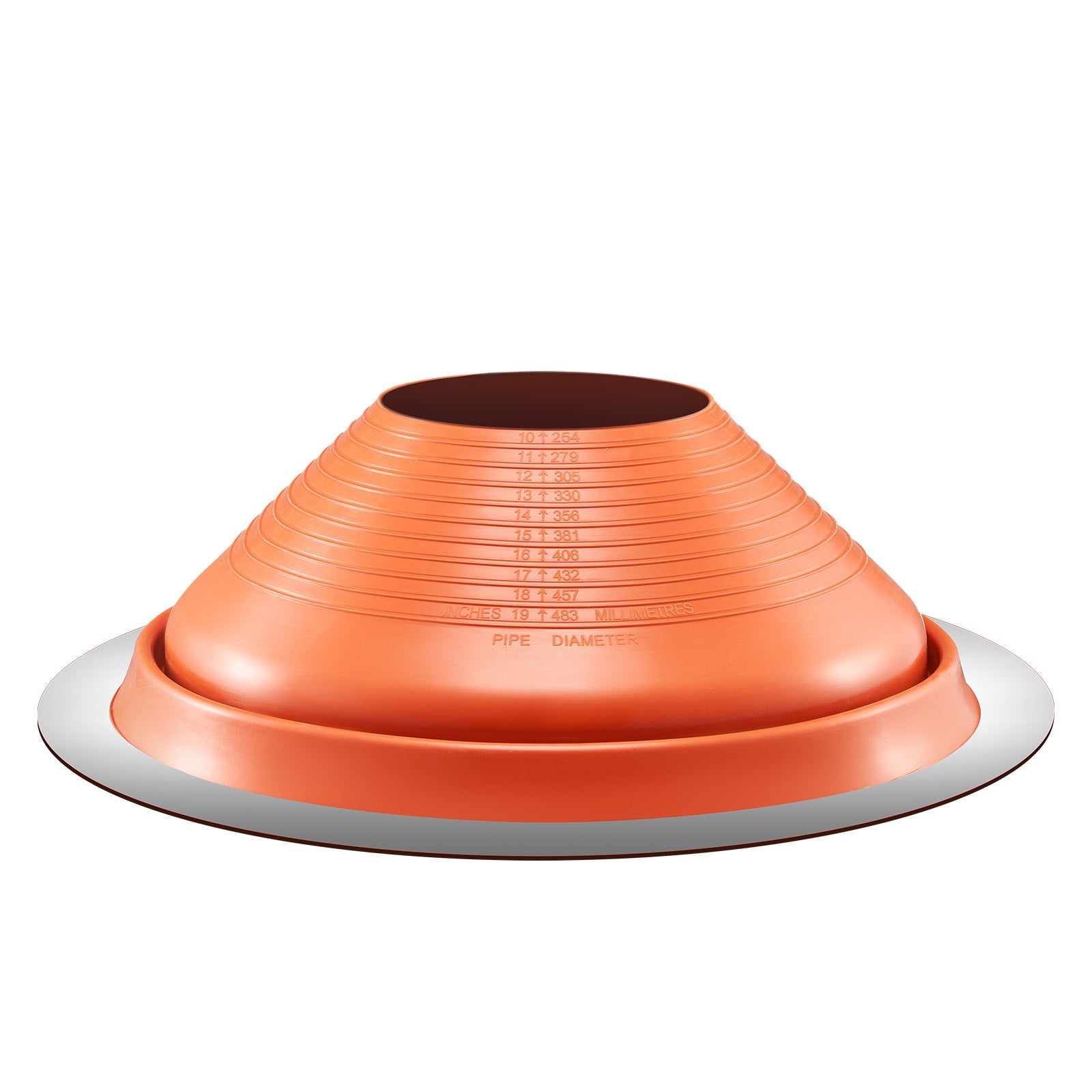 VEVOR Metal Roof Pipe Flashing Boot Fits 254-483 mm Pipe High Temp Red Silicone