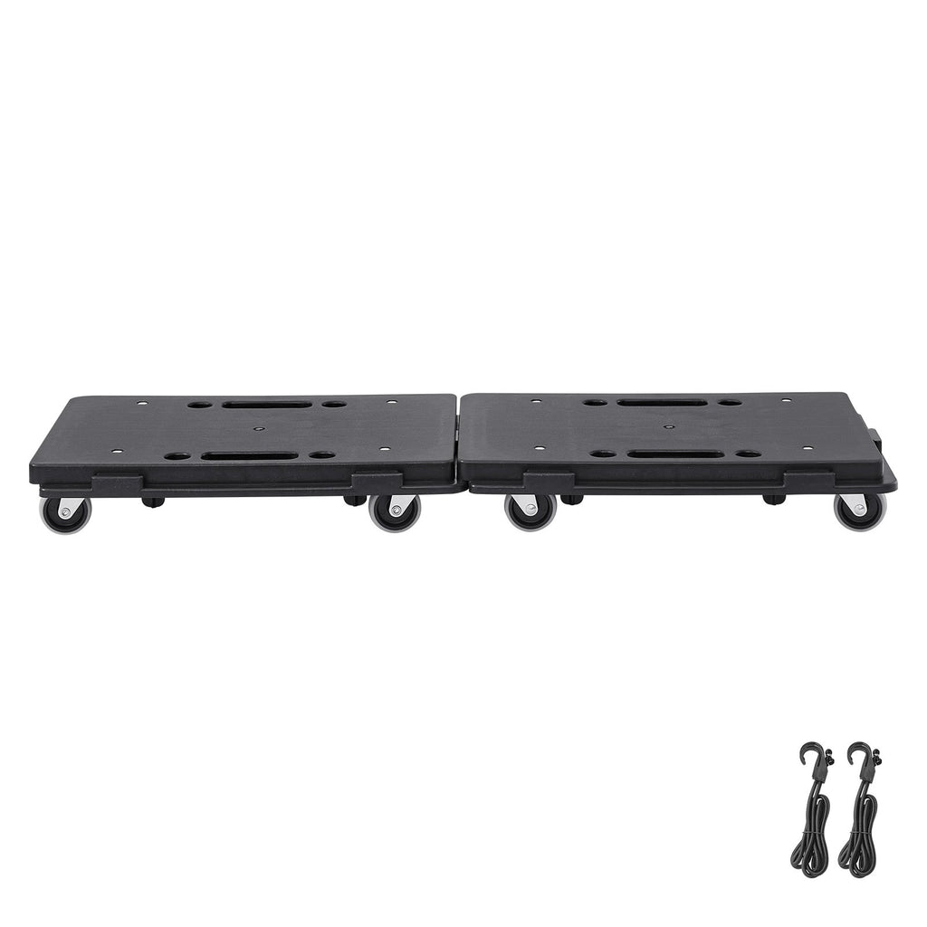 VEVOR Furniture Dolly, 500 lbs Capacity Each Count, Furniture Mover with Wheels, Portable Moving Rollers 4 Wheels Heavy Duty, Small Flat Dolly Cart with Interlocking for Heavy Furniture, 2 Pack, Black