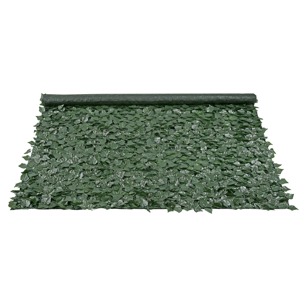 VEVOR Ivy Privacy Fence, 1830 x 2440 mm Artificial Green Wall Screen, Greenery Ivy Fence with Mesh Cloth Backing and Strengthened Joint, Faux Hedges Vine Leaf Decoration for Outdoor Garden, Yard
