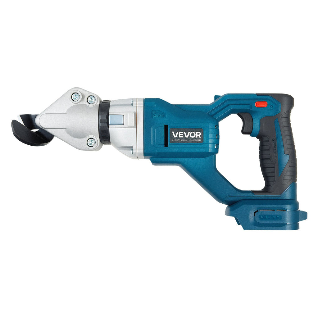 VEVOR Metal Shear, Sheet Metal Cutter Cordless with 360-Degree Pivoting Head, Double Blades, 25000 RPM Speed, Cuts 18 GA Galvanized Steel, 20 GA Stainless Steel, Aluminum Plate, Plastic, Cardboard