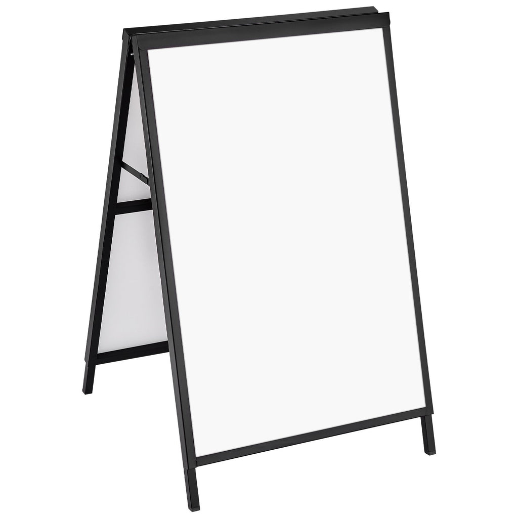 VEVOR A Frame Sidewalk Sign, 61x91cm Heavy Duty Slide-in Signboard Holder, Double-Sided Folding Sandwich Board Signs, Steel Pavement Sign Poster for Outdoor Business Street Advertising (Frame only)