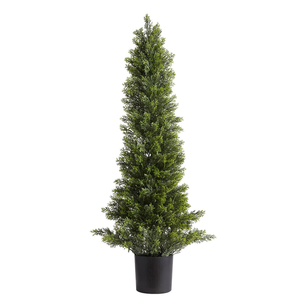VEVOR Artificial Topiary Cedar Trees, 2 Set 914mm Faux Pine Shrubs Plants, Fake Silk Tree Look Real, Easy Assembly for Decor Front Porch Outdoor Patio Garden Balcony Backyard Indoor Office