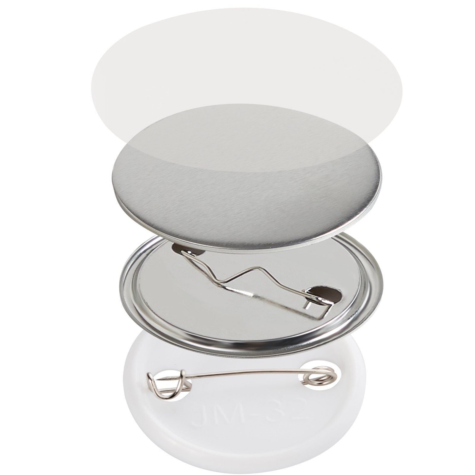 VEVOR 1.25" 32mm Button Badge Parts Supplies for Button Maker Machine 500 Sets