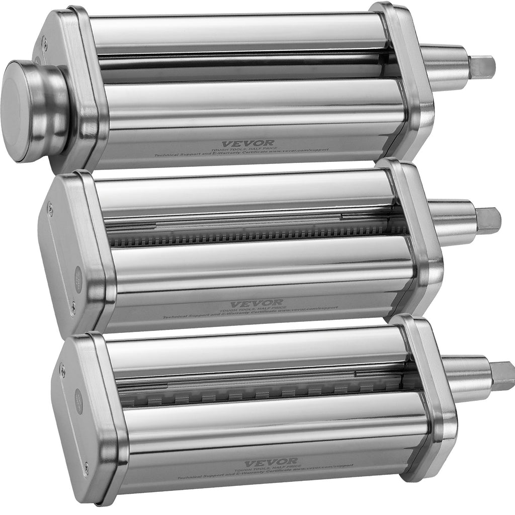 VEVOR 3Pcs Pasta Attachment for KitchenAid Stand Mixer Pasta Roller Cutter Set